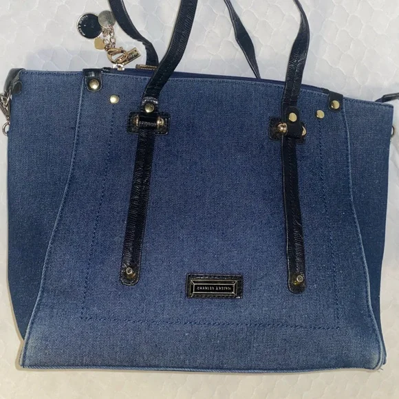 Charles & Keith bag , Blue jeans - Picture 2 of 3